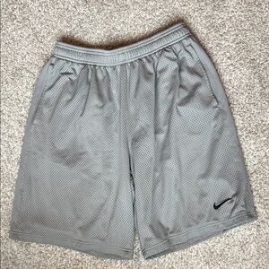 Nike Men's Silver Mesh Athletic Shorts